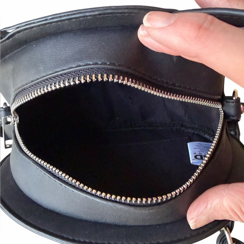 Black Cat with Ears Purse Crossbody, 8”, MAD Engine - Picture 3 of 7